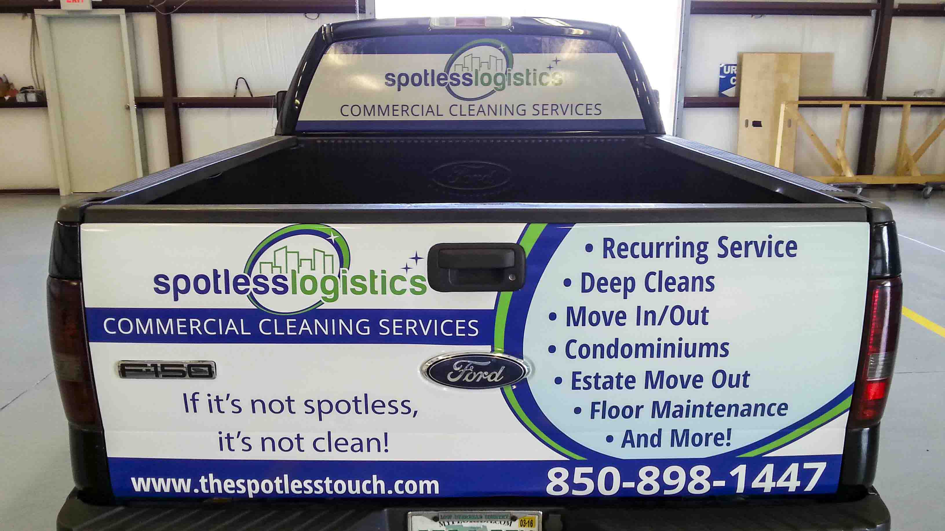 Pensacola Sign Vehicle Graphics - Graphics for Spotless Logistics truck