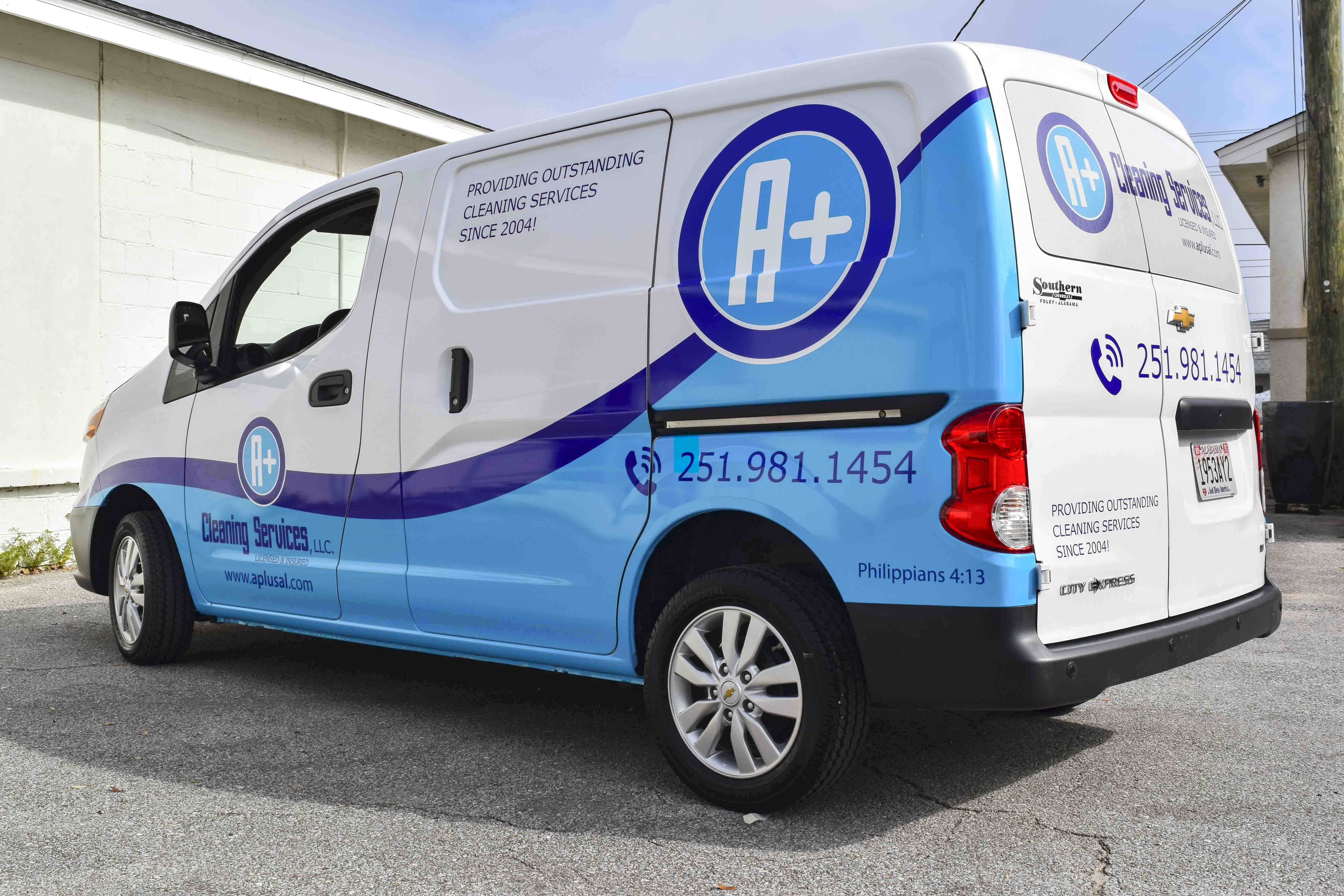 Pensacola Sign Vehicle Graphics - Graphics for A+ Cleaning Van