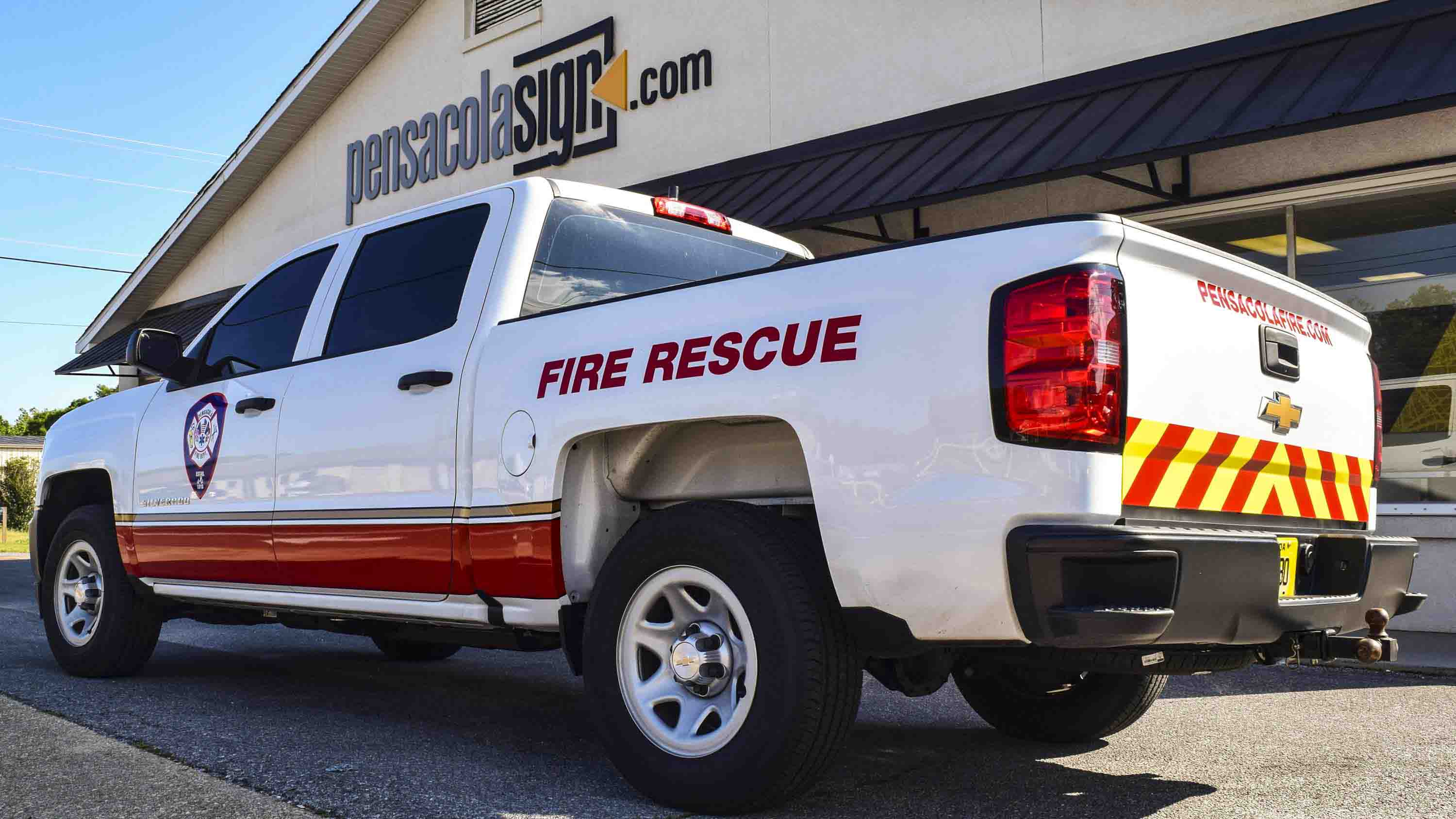 Pensacola Sign Vehicle Graphics - Graphics for Pensacola Fire Department pickup truck