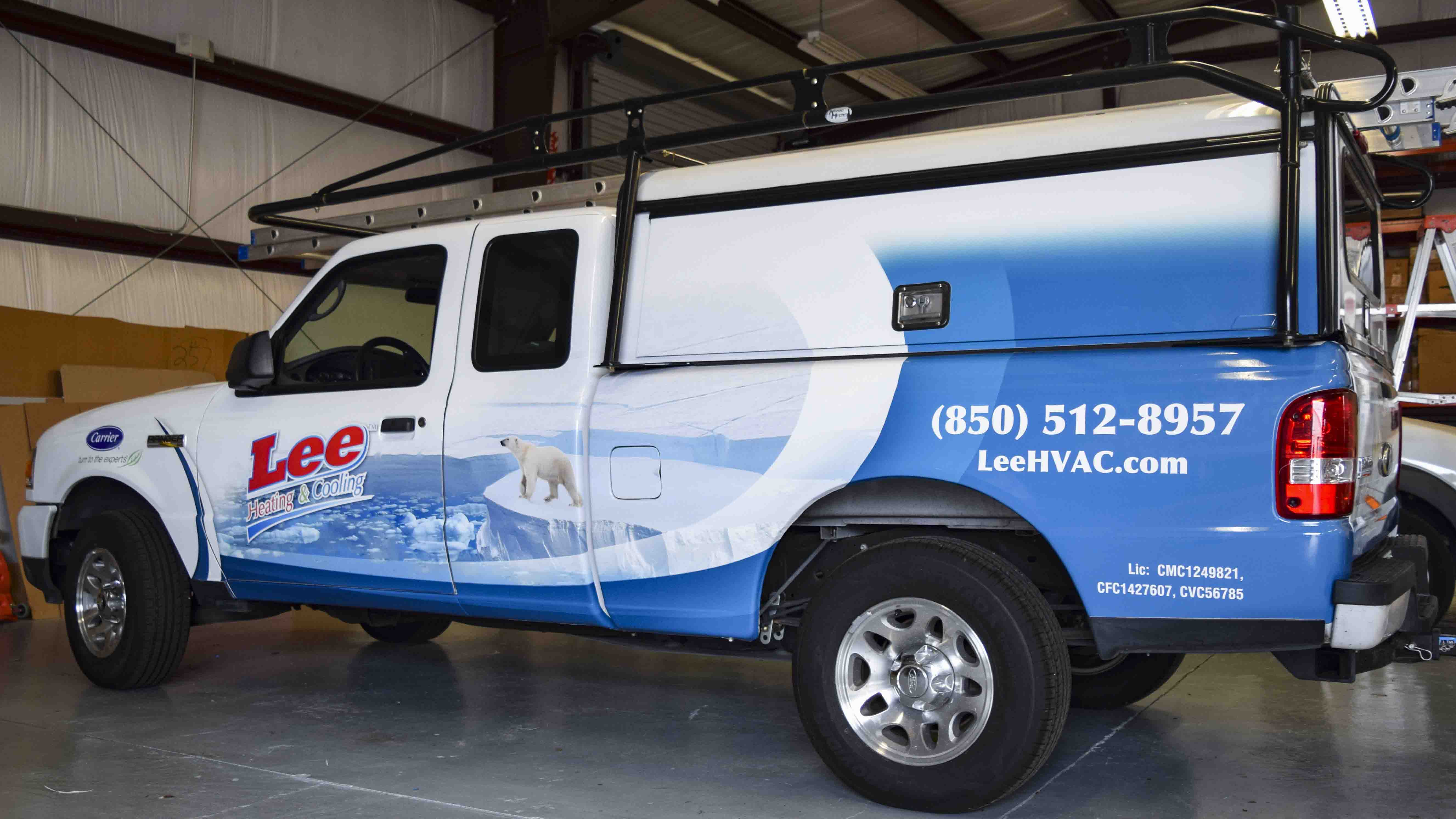 Pensacola Sign Fleet Wraps - Vehicle Wrap for Lee heating and Cooling