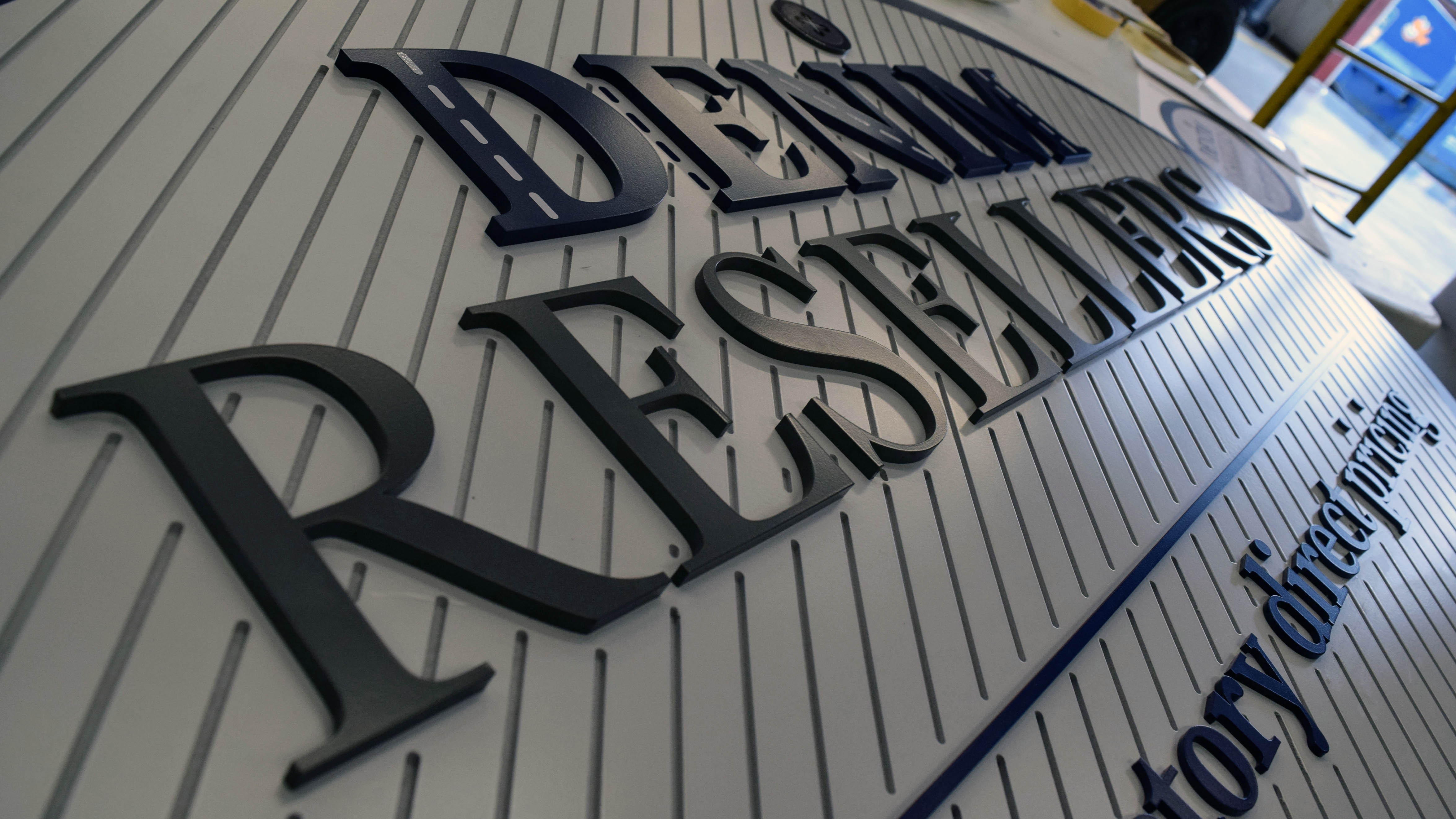 Dimensional signage for Denim Resellers by Pensacola Sign 