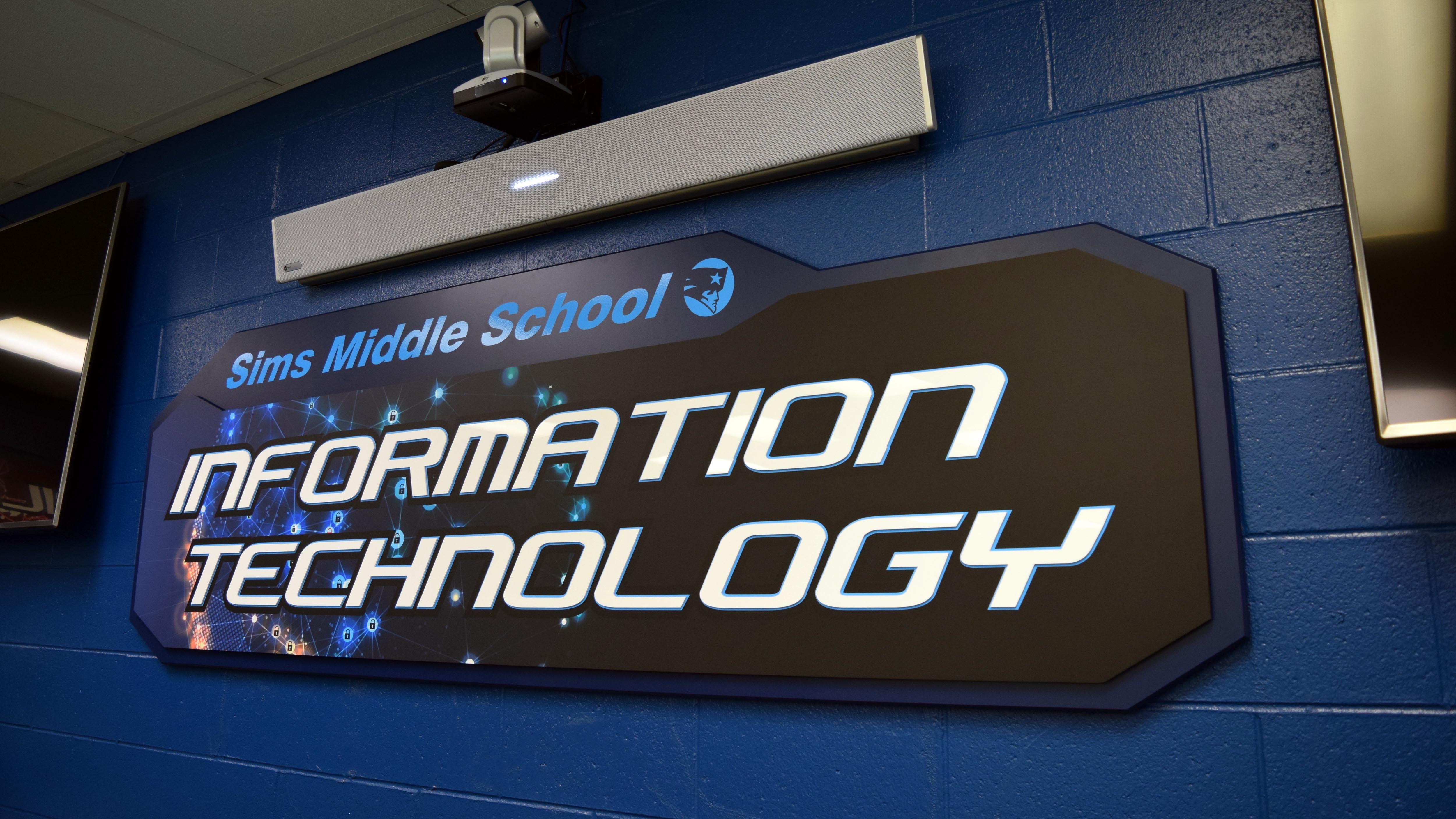 Architectural signage for IT classroom by Pensacola Sign