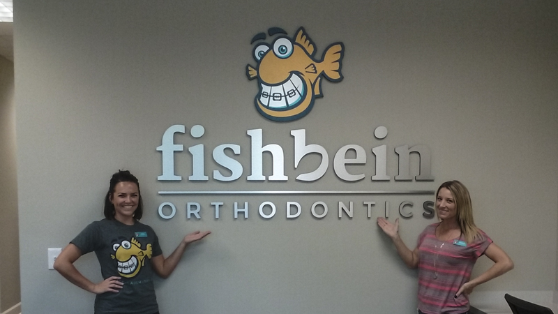 Fishbein Orthodontics interior corporate identity signage by Pensacola Sign