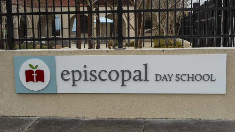 Episcopal Day School exterior corporate identity signage by Pensacola Sign