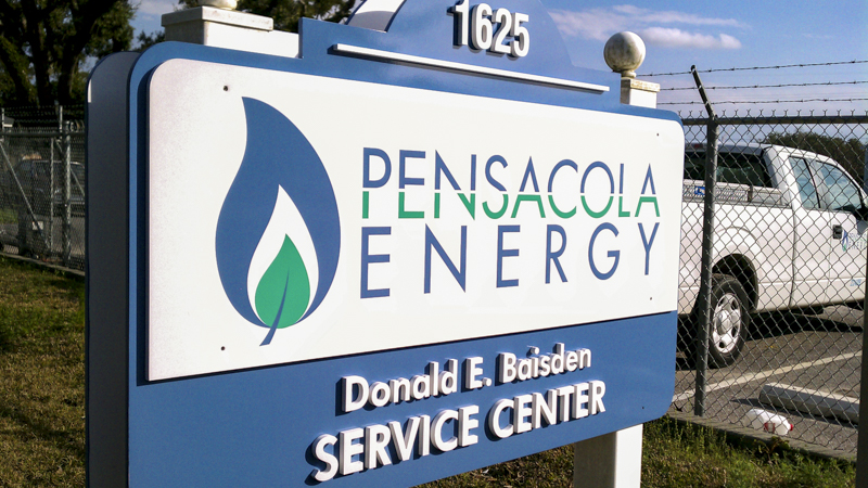Pensacola Energy exterior corporate identity signage by Pensacola Sign
