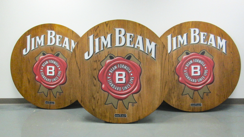 Custom printed tradeshow tables for Jim Beam by Pensacola Sign