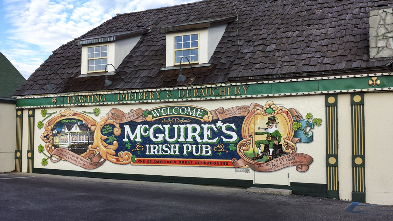 McGuire's Irish Pub wall wrap - Pensacola Sign Environmental Graphics 