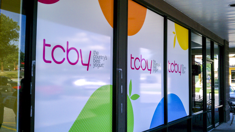 TCBY window wraps by Pensacola Sign