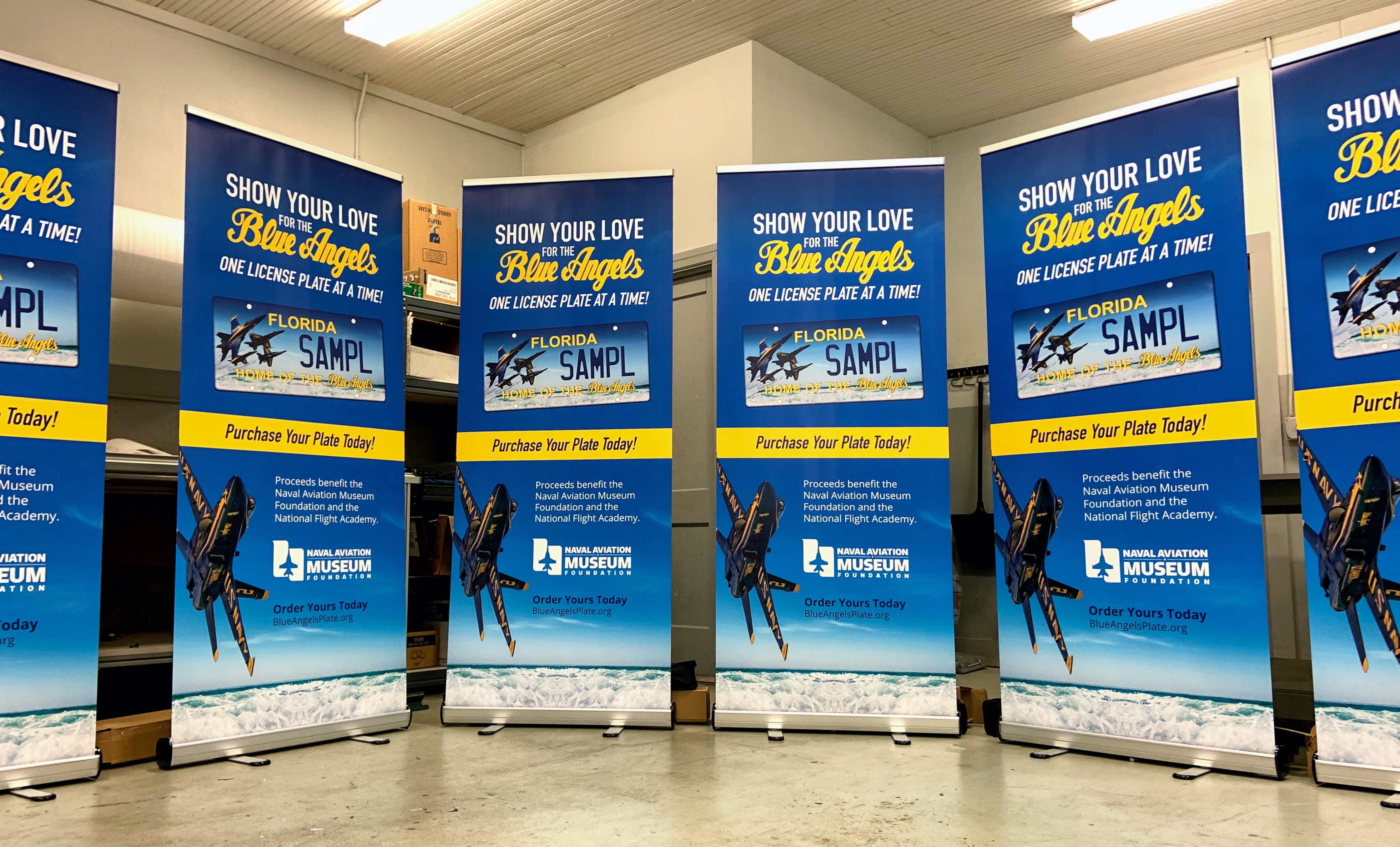Retractable banner stands for Naval Aviation Museum by Pensacola Sign 