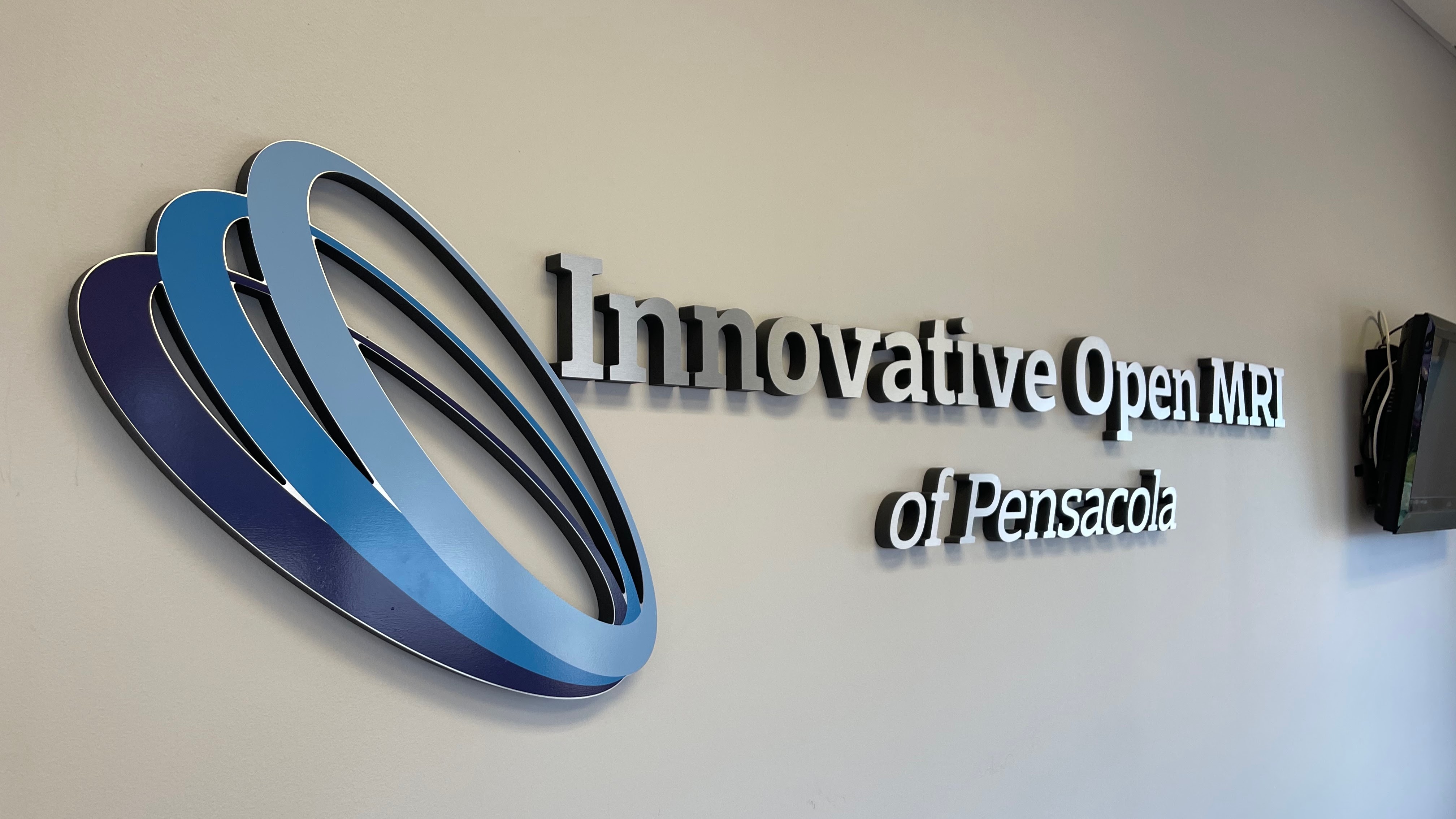 Dimensional lettering and logo for Innovative Open MRI of Pensacola office