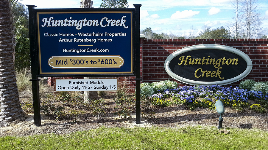 Huntington Creek custom informational, safety and utility signs by Pensacola Sign