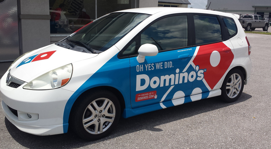 Vehicle Wrap for Dominos Pizza