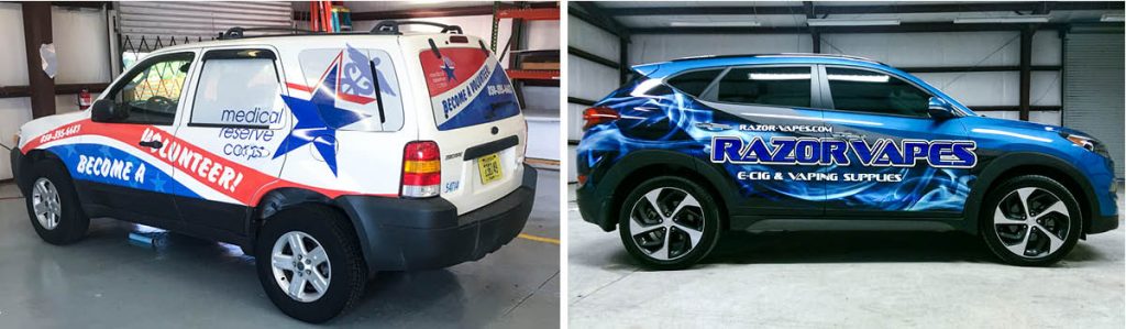 Custom car wraps by Pensacola Sign 