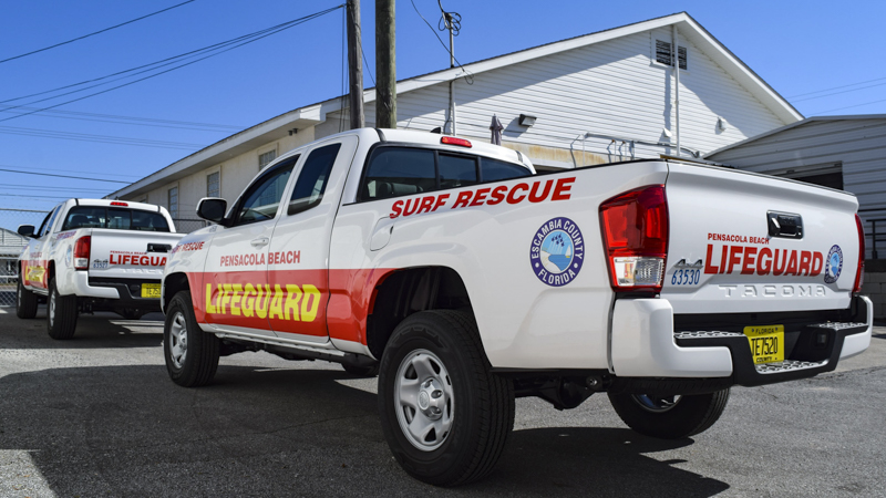 Pensacola Sign Fleet Wrap - for Pensacola Beach Lifeguards truck
