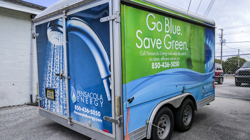 Pensacola Sign Fleet Wraps - Trailer Wrap for Pensacola Energy