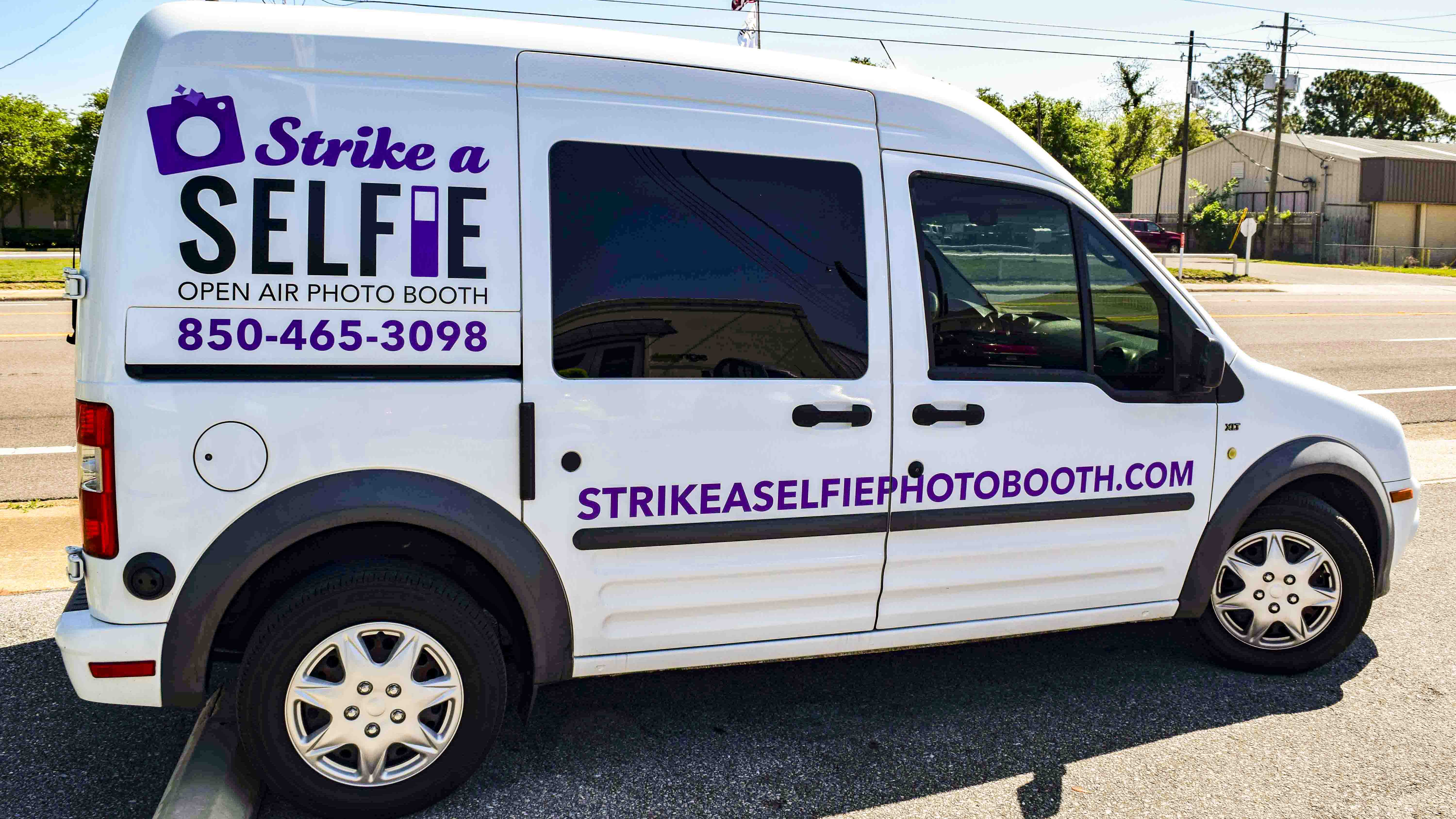 Pensacola Sign Vehicle Graphics - Graphics for Strike A Selfie Cargo Van