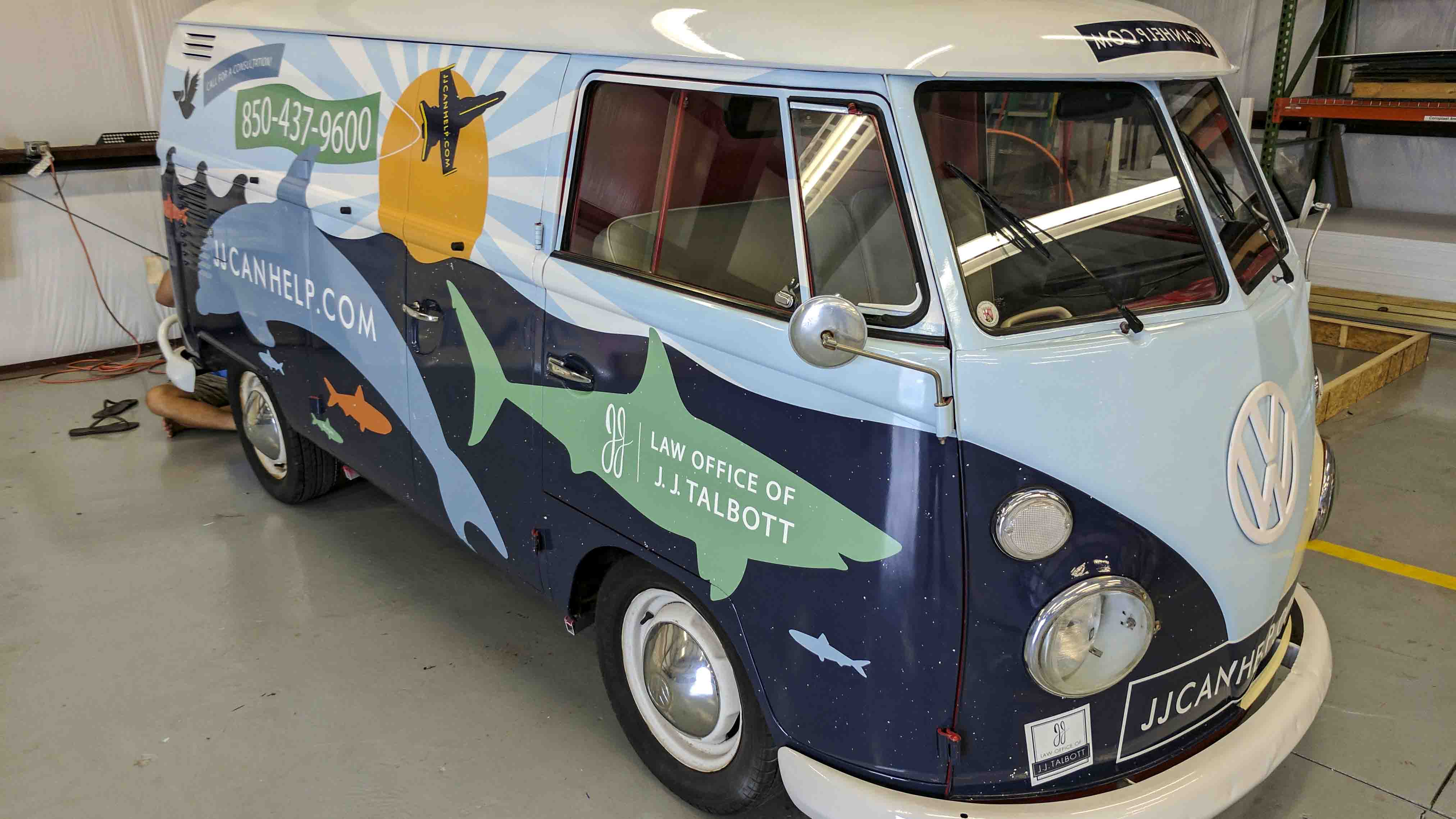 Pensacola Sign Vehicle Wraps - Vintage Van Wrap for the Law Office of JJ Talbott