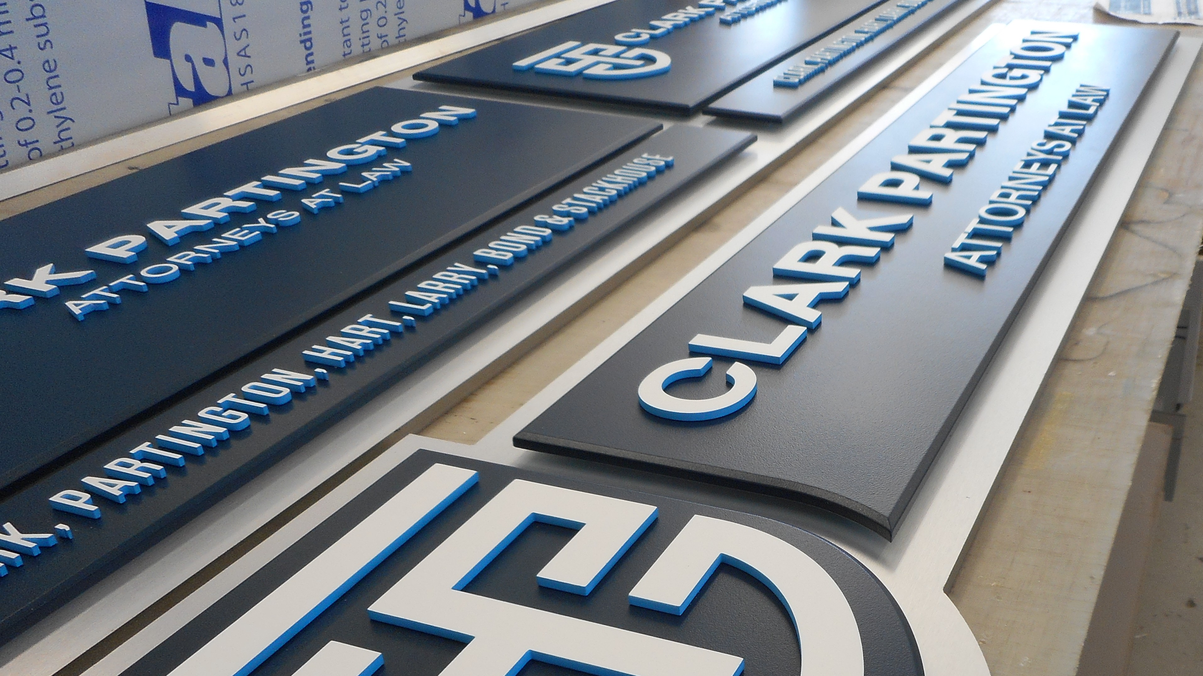 Clark Partington architectural signs by Pensacola Sign 