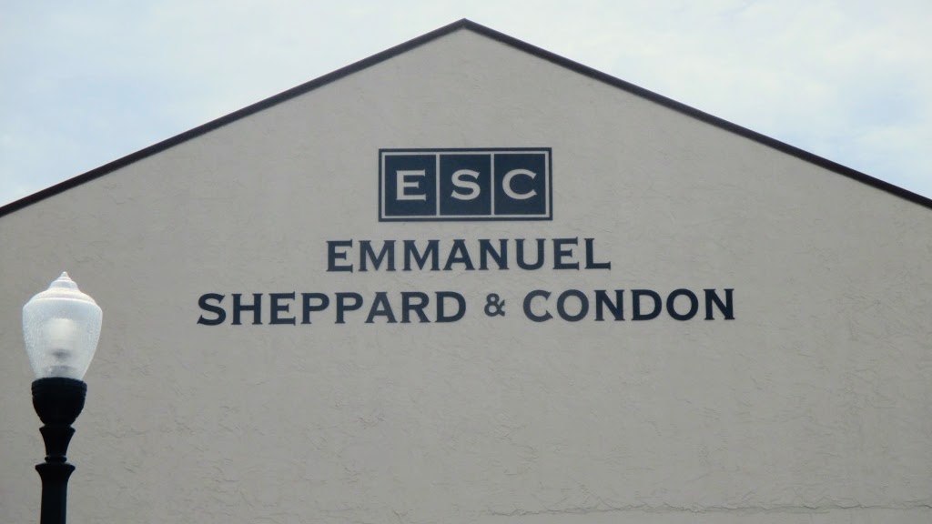 Emmanuel, Sheppard & Condon building signage by Pensacola Sign 