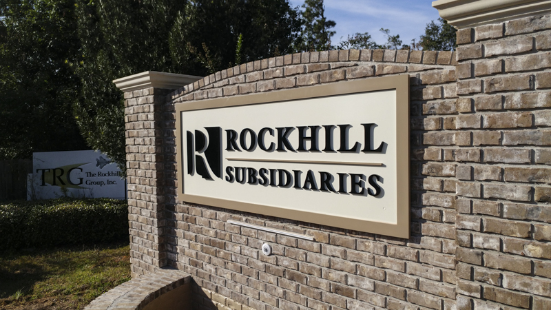 Rockhill Subsidiaries exterior corporate identity signage by Pensacola Sign