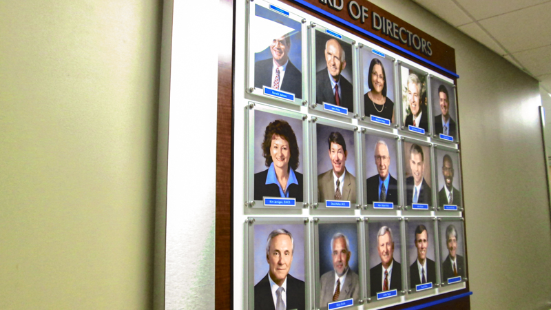 Board of Directors portrait display for Baptist Hospital by Pensacola Sign