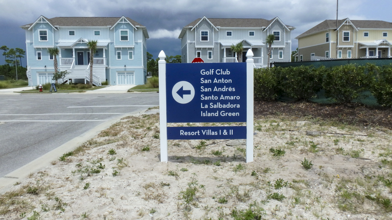 WCI Properties exterior wayfinding by Pensacola Sign