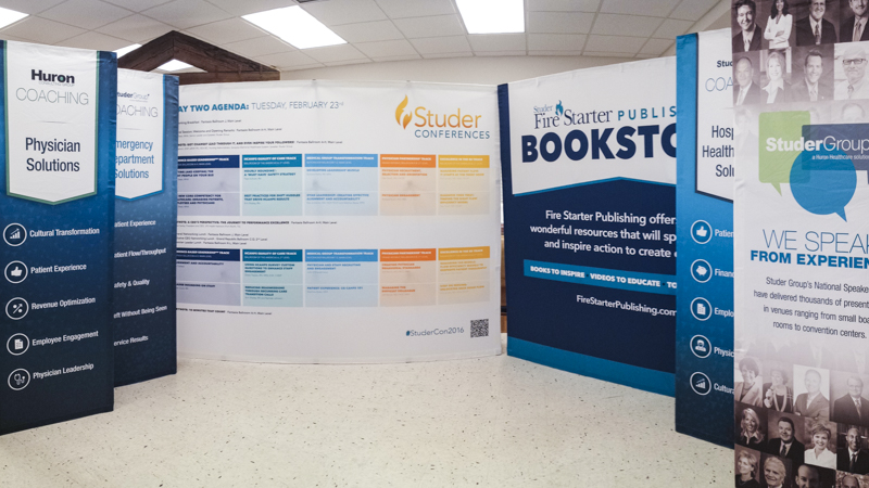 Pop-up Tradeshow Display for Studer Group by Pensacola Sign