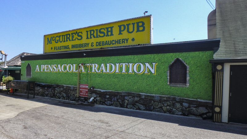 McGuire's Irish Pub wall wrap - Pensacola Sign Environmental Graphics 