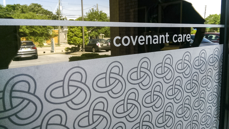 Covenant Care door graphics by Pensacola Sign