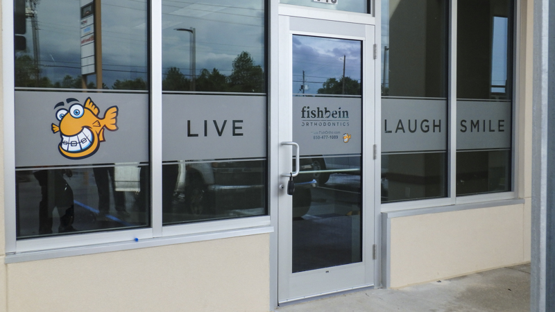 Fishbein Orthodontics window graphics by Pensacola Sign