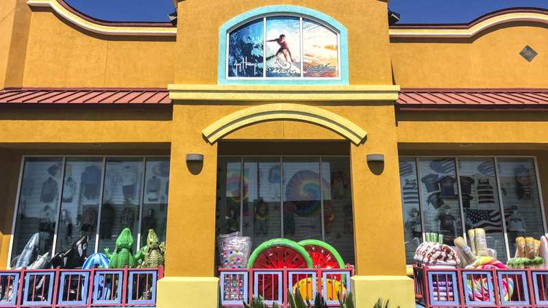 Tropical Waves window graphics - Pensacola Sign Environmental Graphics