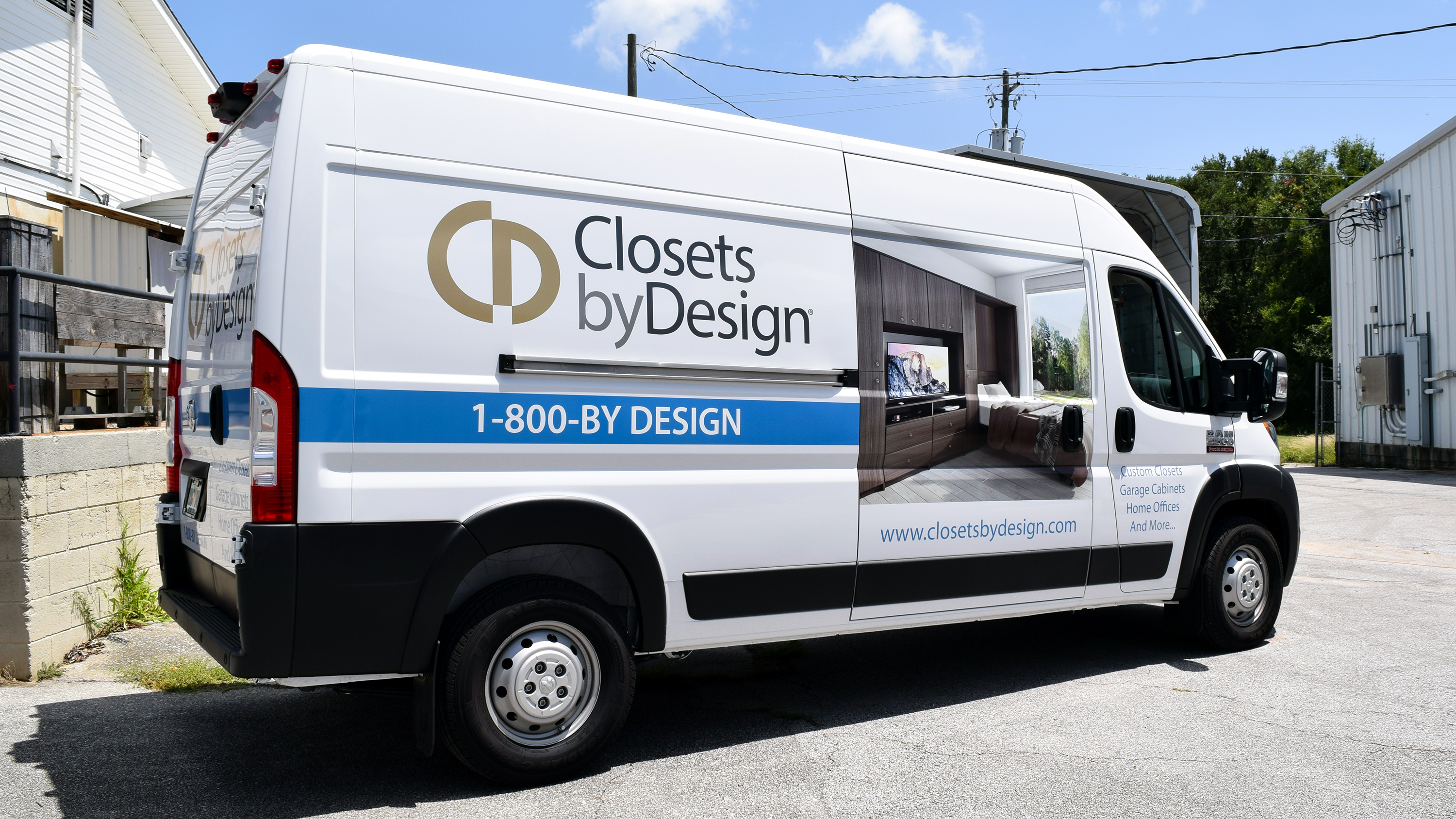 Vehicle graphics for Closets by Design 