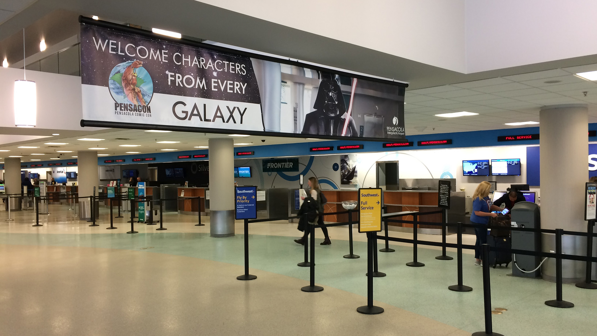 Vinyl banners for PensaCon at Pensacola International Airport - Pensacola Sign Banners