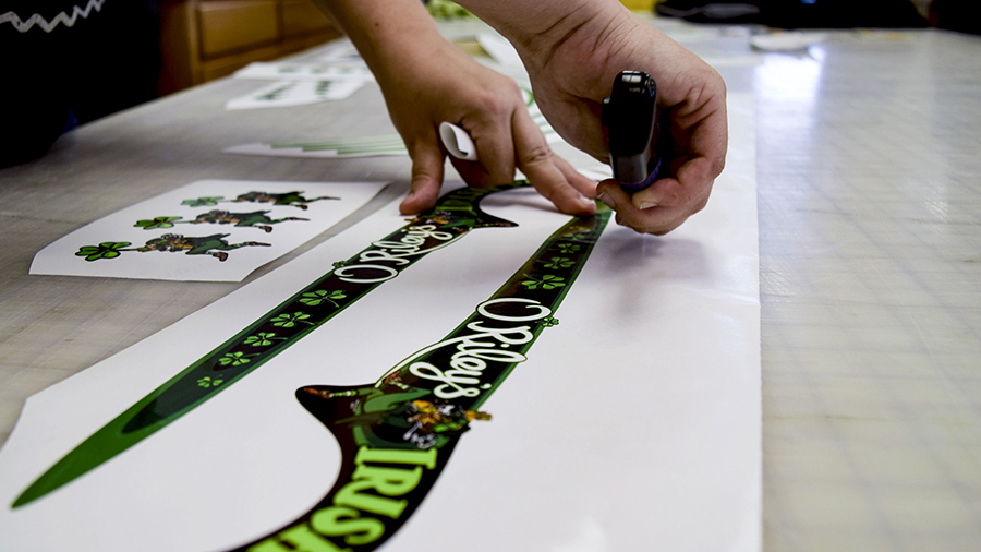 O'Riley's Irish Pub vinyl lettering and decals by Pensacola Sign