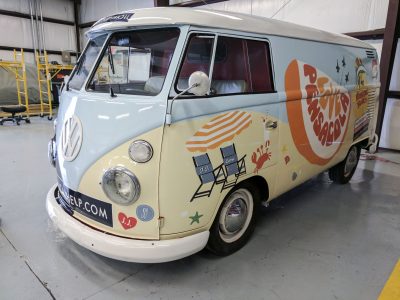 406Transported Through History With A VW Bus Wrap