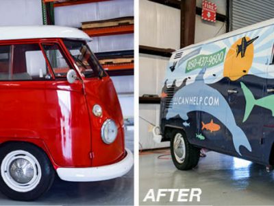 406Transported Through History With A VW Bus Wrap